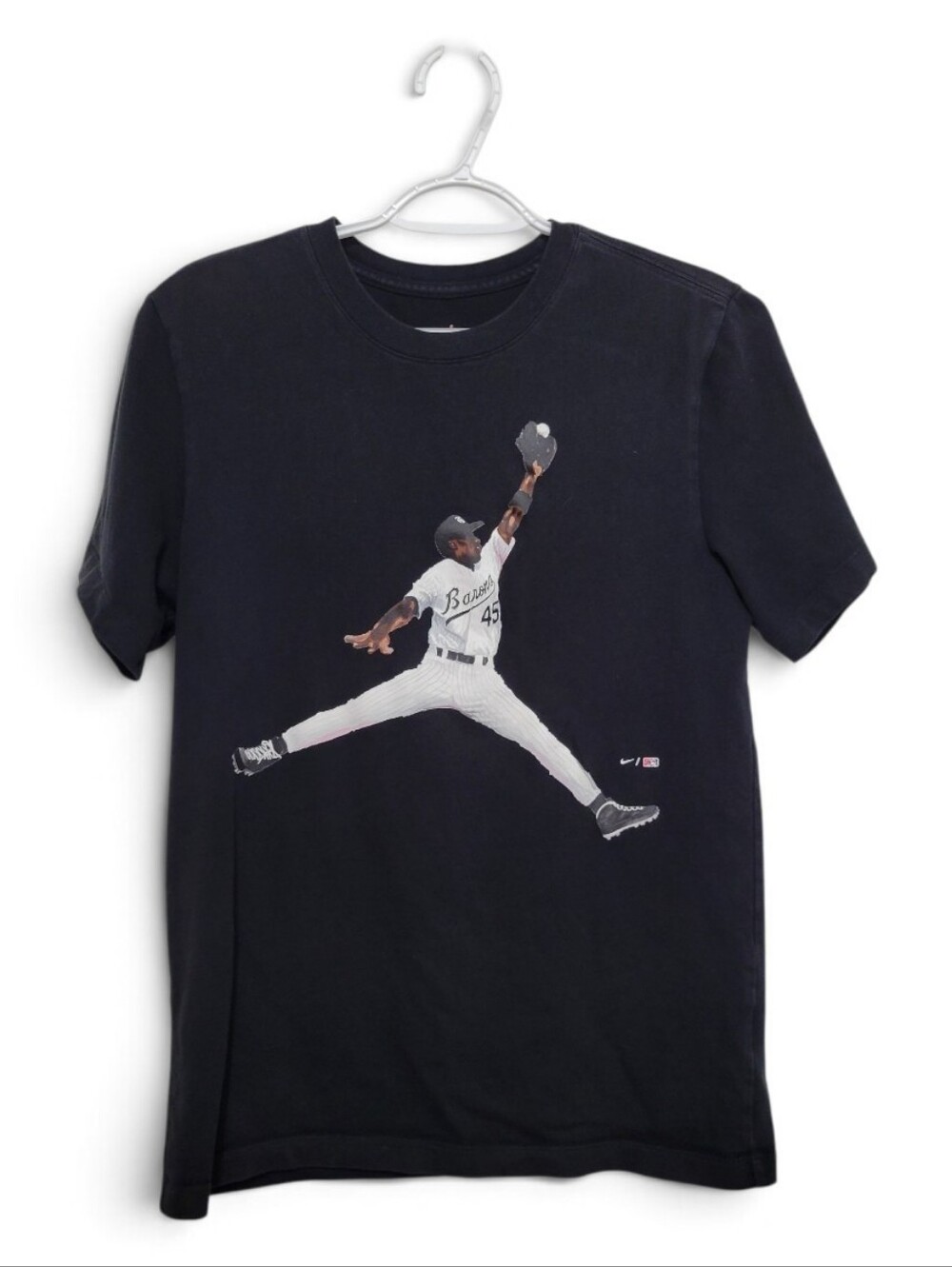 Jordan Black Baseball Jumpman Graphic Short Sleeve Tee Small